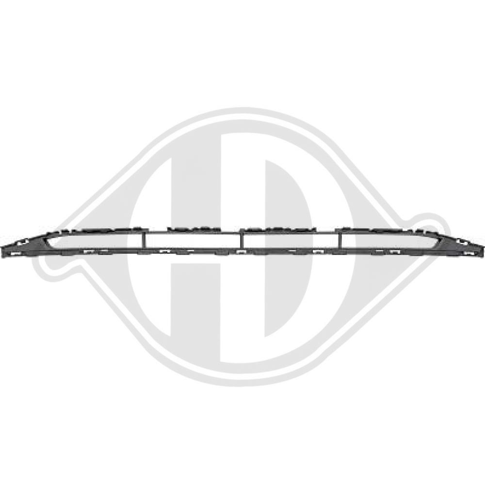 DIEDERICHS Kofangergitter 1033345 midten for AUDI