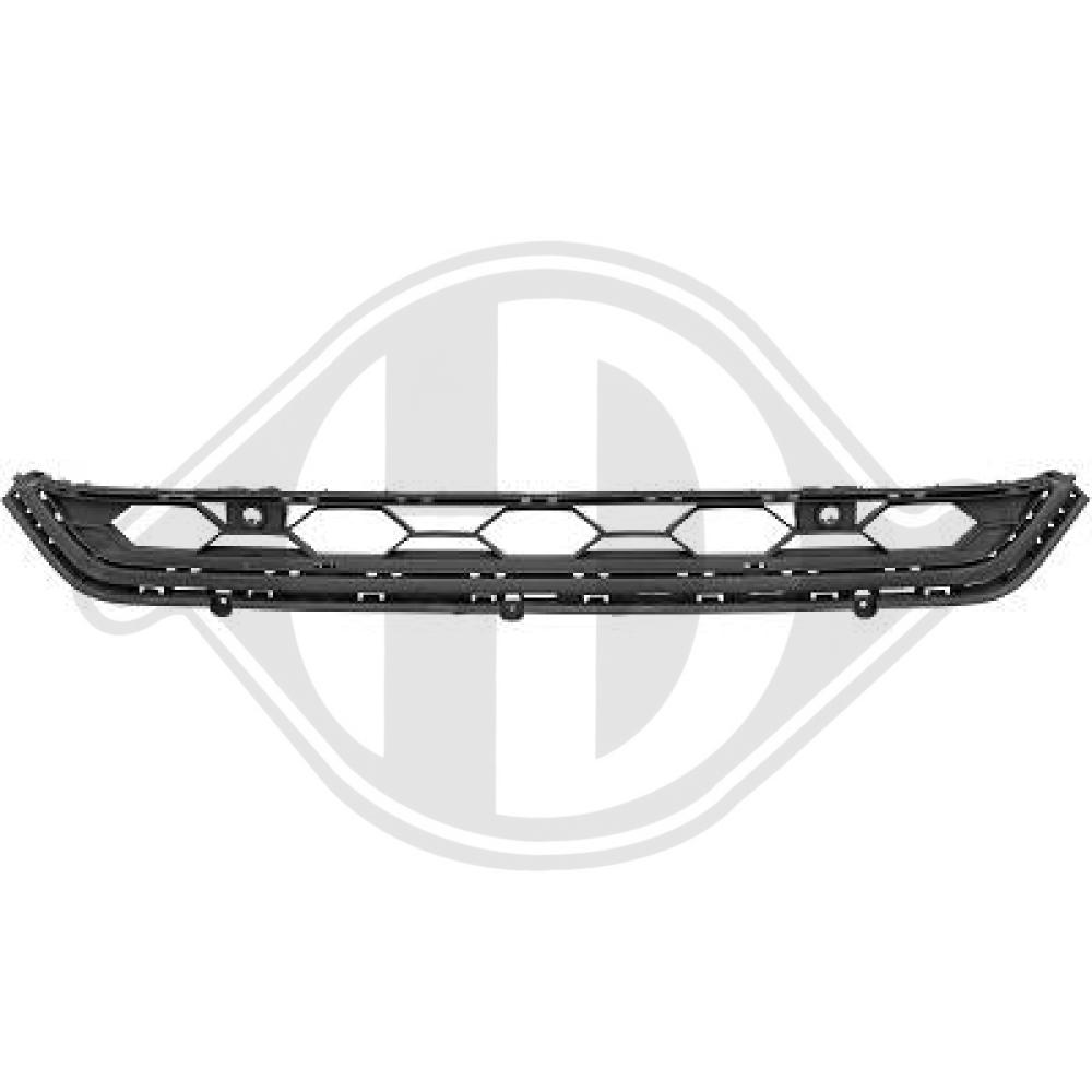 DIEDERICHS Kofangergitter 2256043 midten for VW