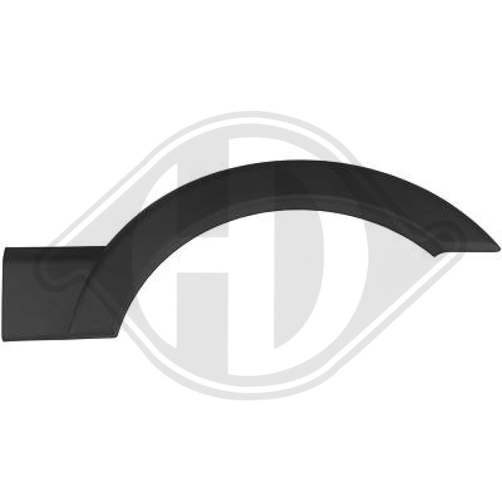 DIEDERICHS Pynte-/beskyttelsesliste, sidepanel 4487366 bagved til højre for OPEL RENAULT