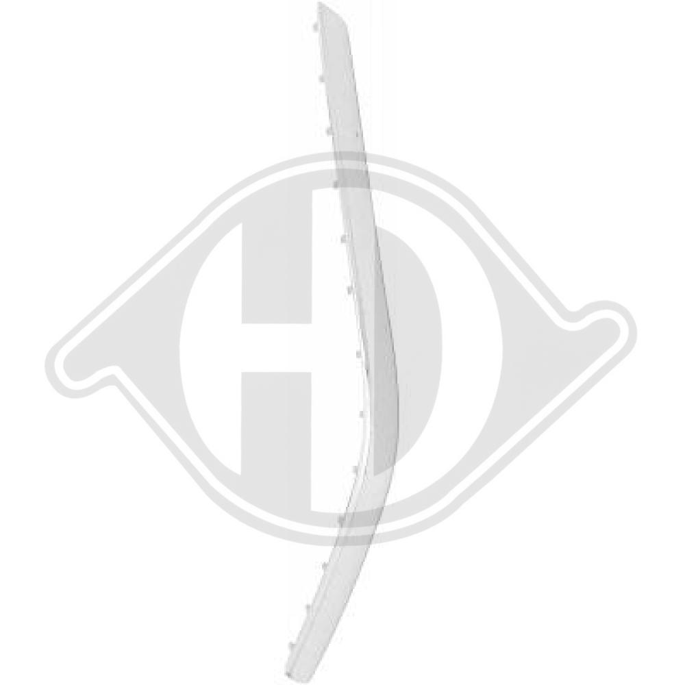 DIEDERICHS Pynte-/beskyttelsesliste, kofanger 1655168 bagved til højre for MERCEDES-BENZ