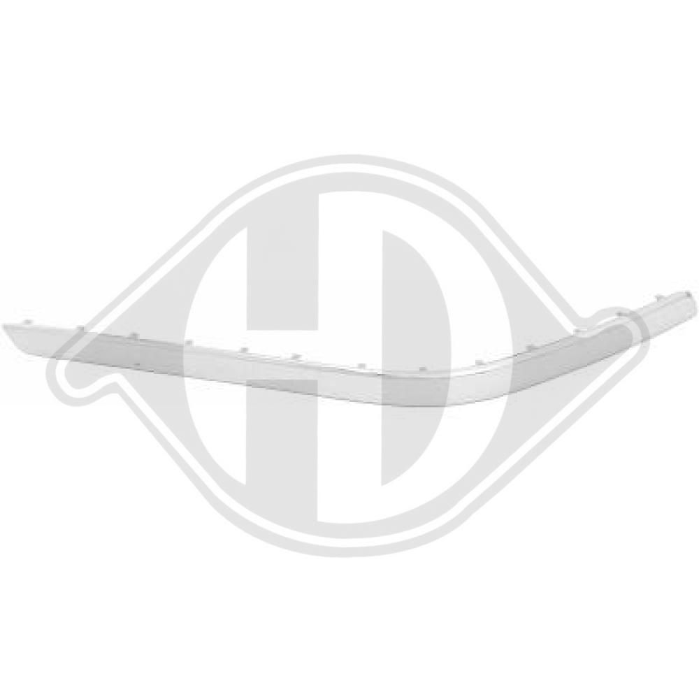 DIEDERICHS Pynte-/beskyttelsesliste, kofanger 1655169 bagved til venstre for MERCEDES-BENZ