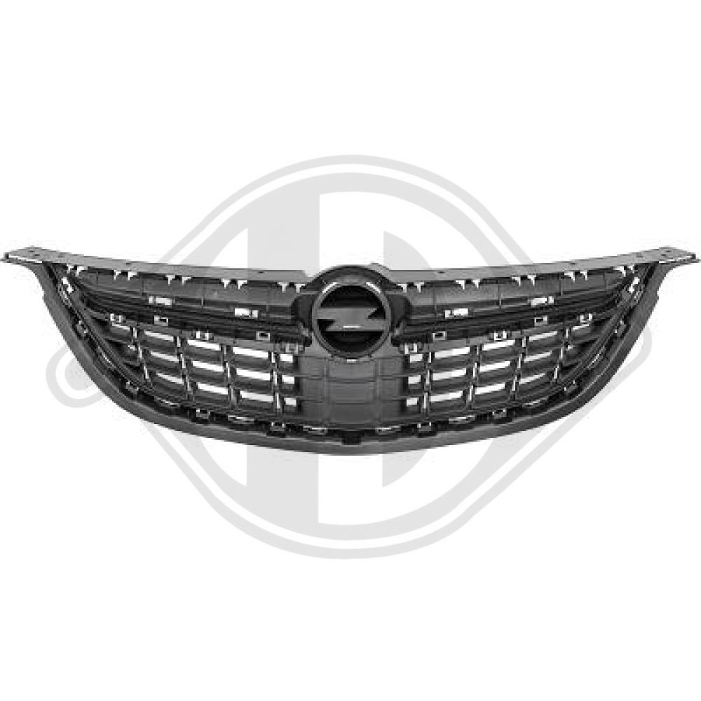 DIEDERICHS Kofangergitter 1892045 foran for OPEL VAUXHALL