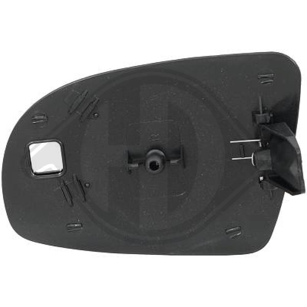 DIEDERICHS Spejlglas, udvendig spejl 1812124 højre for OPEL