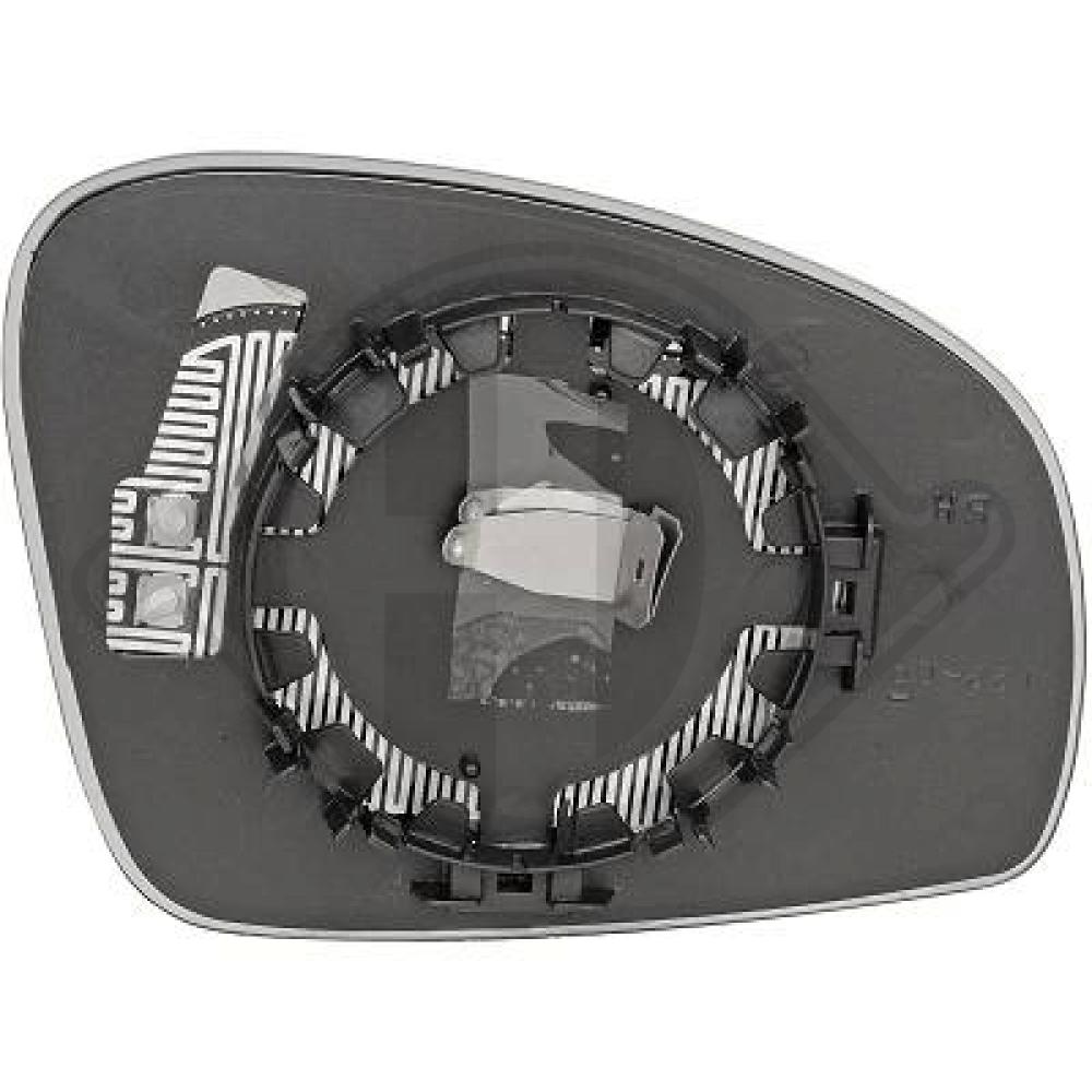 DIEDERICHS Spejlglas, udvendig spejl 7801027 venstre for SKODA