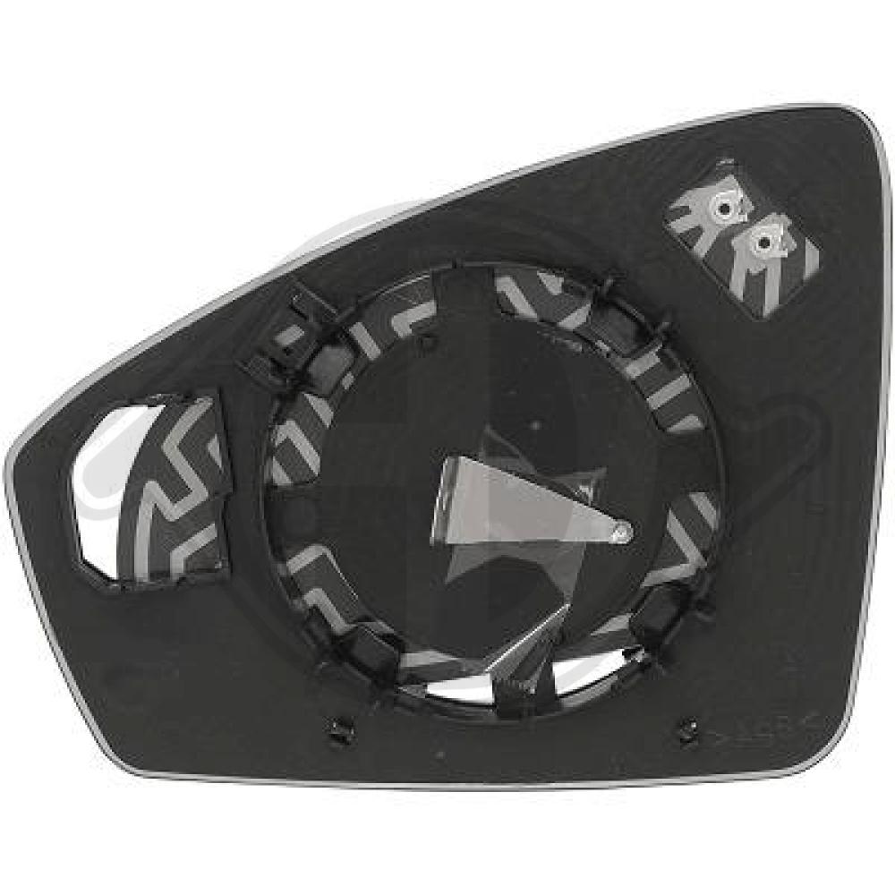 DIEDERICHS Spejlglas, udvendig spejl 2256126 højre for VW