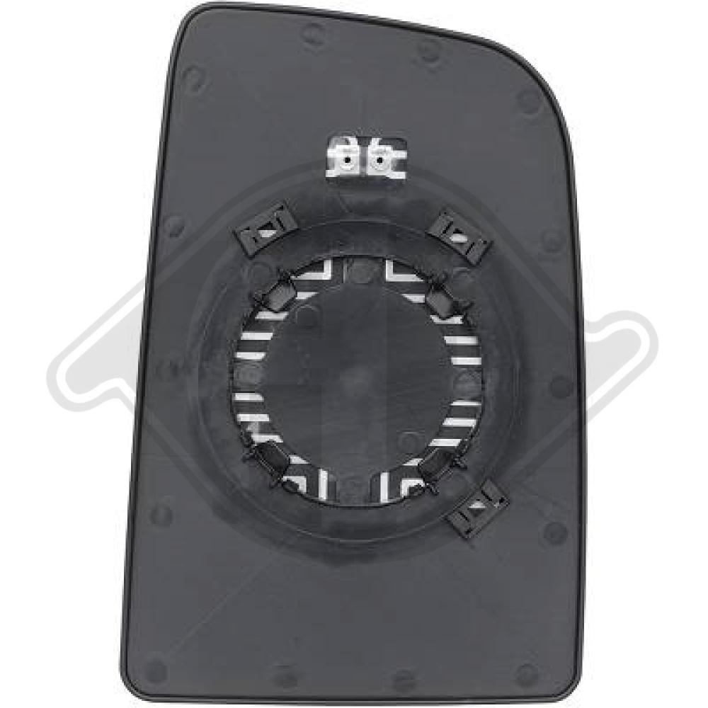 DIEDERICHS Spejlglas, udvendig spejl 1663227 Sidespejl venstre side for MERCEDES-BENZ