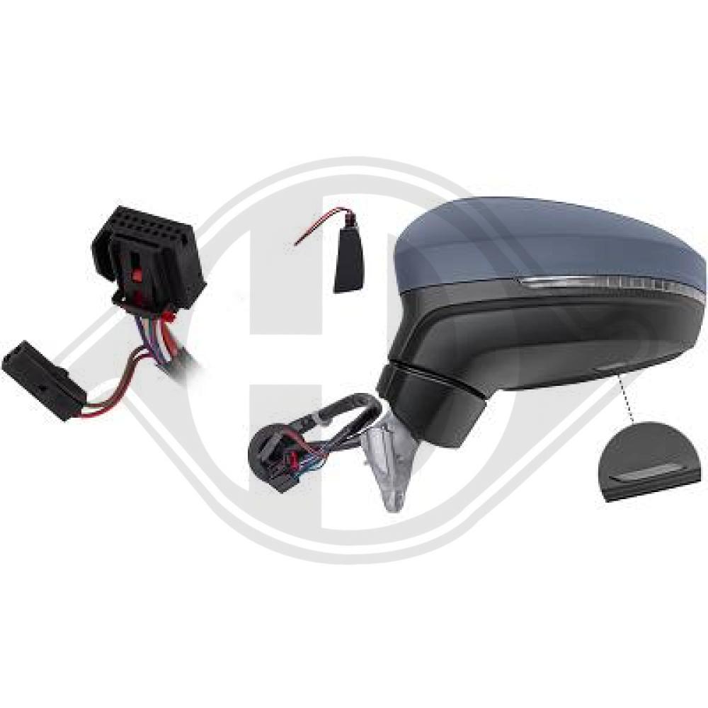 DIEDERICHS Sidespejl 2256525 venstre for VW