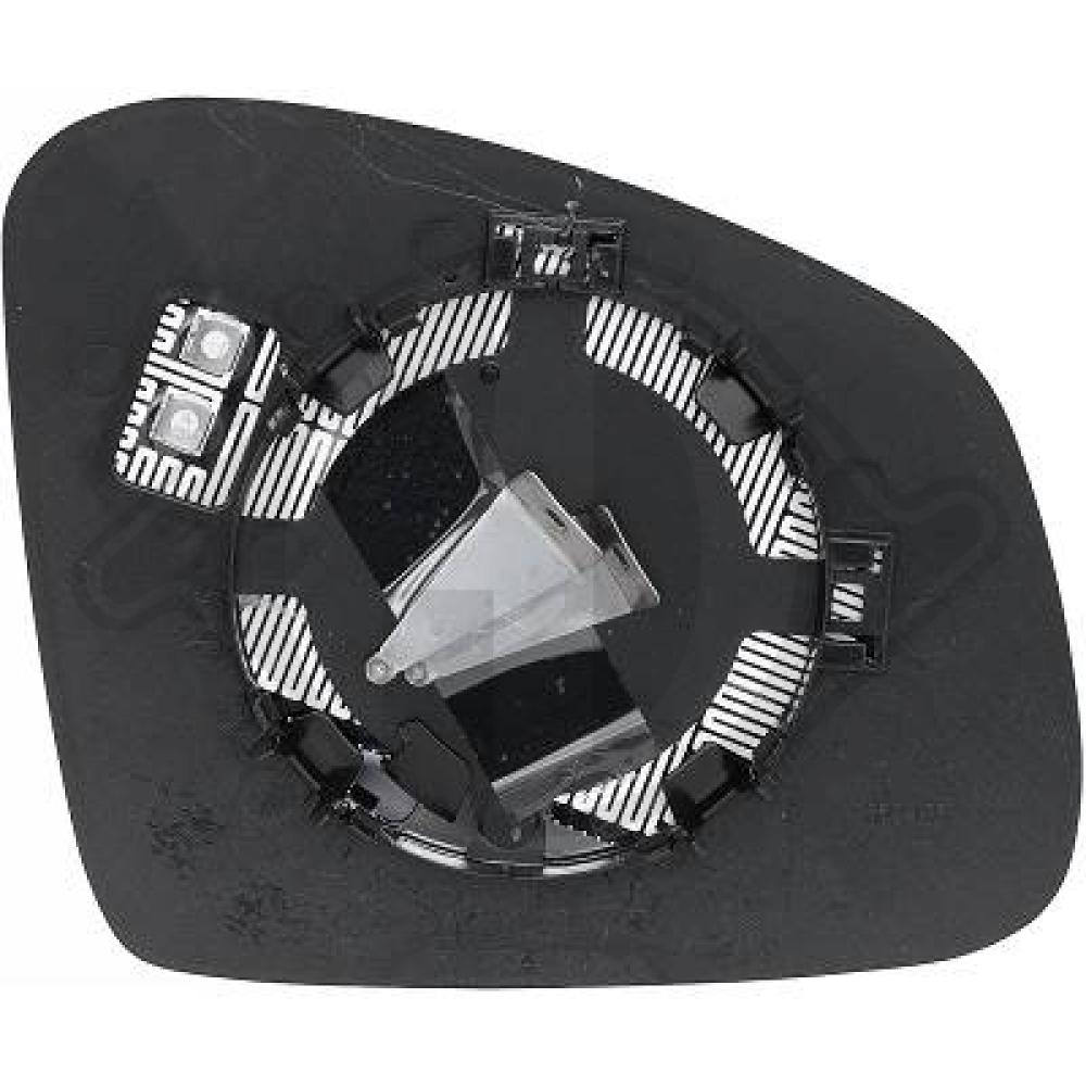 DIEDERICHS Spejlglas, udvendig spejl 4483127 venstre for RENAULT SMART