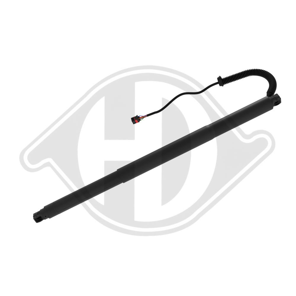 DIEDERICHS Gasfjeder, kuffert-/lastrum 9100587 bagved til højre for VW