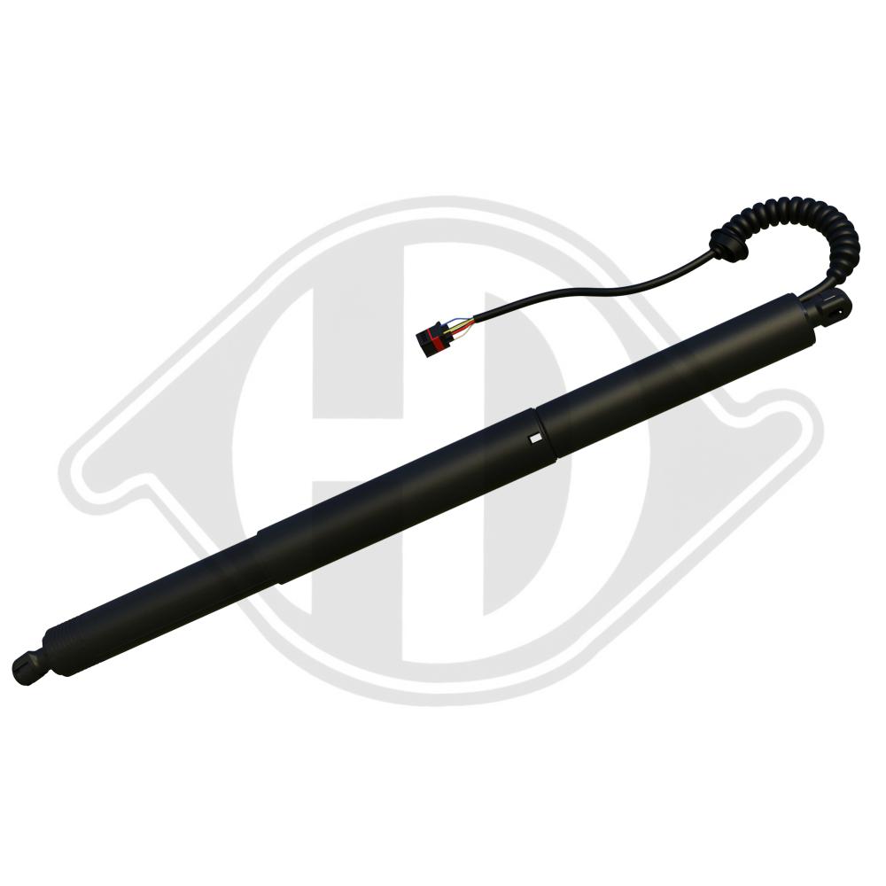 DIEDERICHS Gasfjeder, kuffert-/lastrum 9100593 bagved til højre for VW AUDI