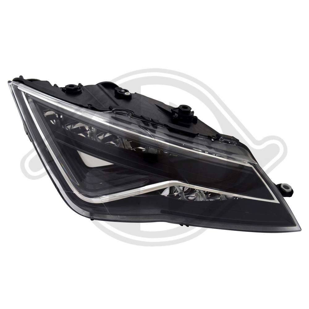 DIEDERICHS Forlygte 7433484 LED højre for SEAT