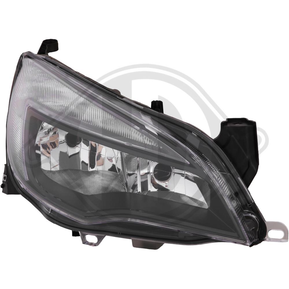 DIEDERICHS Forlygte 1807280 H7/H7 højre for OPEL
