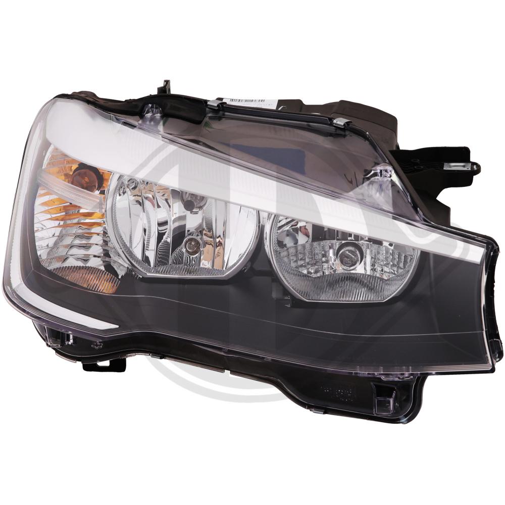 DIEDERICHS Forlygte 1276186 H7/H7 højre for BMW