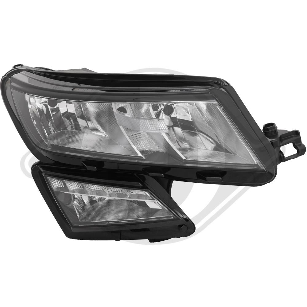 DIEDERICHS Forlygte 7880980 H7/H7 højre for SKODA