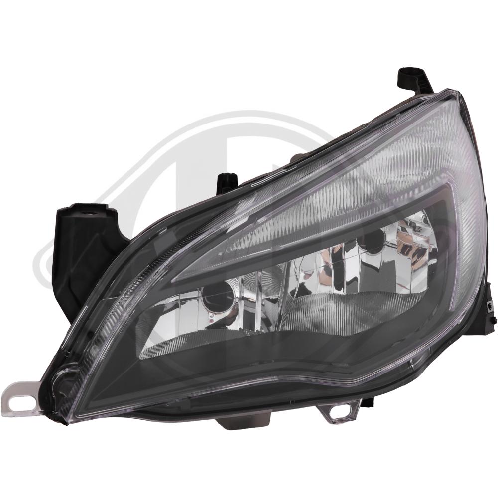 DIEDERICHS Forlygte 1807281 H7/H7 venstre for OPEL