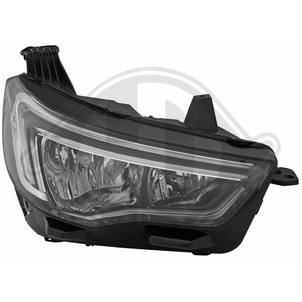 DIEDERICHS Forlygte 1851980 H7/H7 højre for OPEL