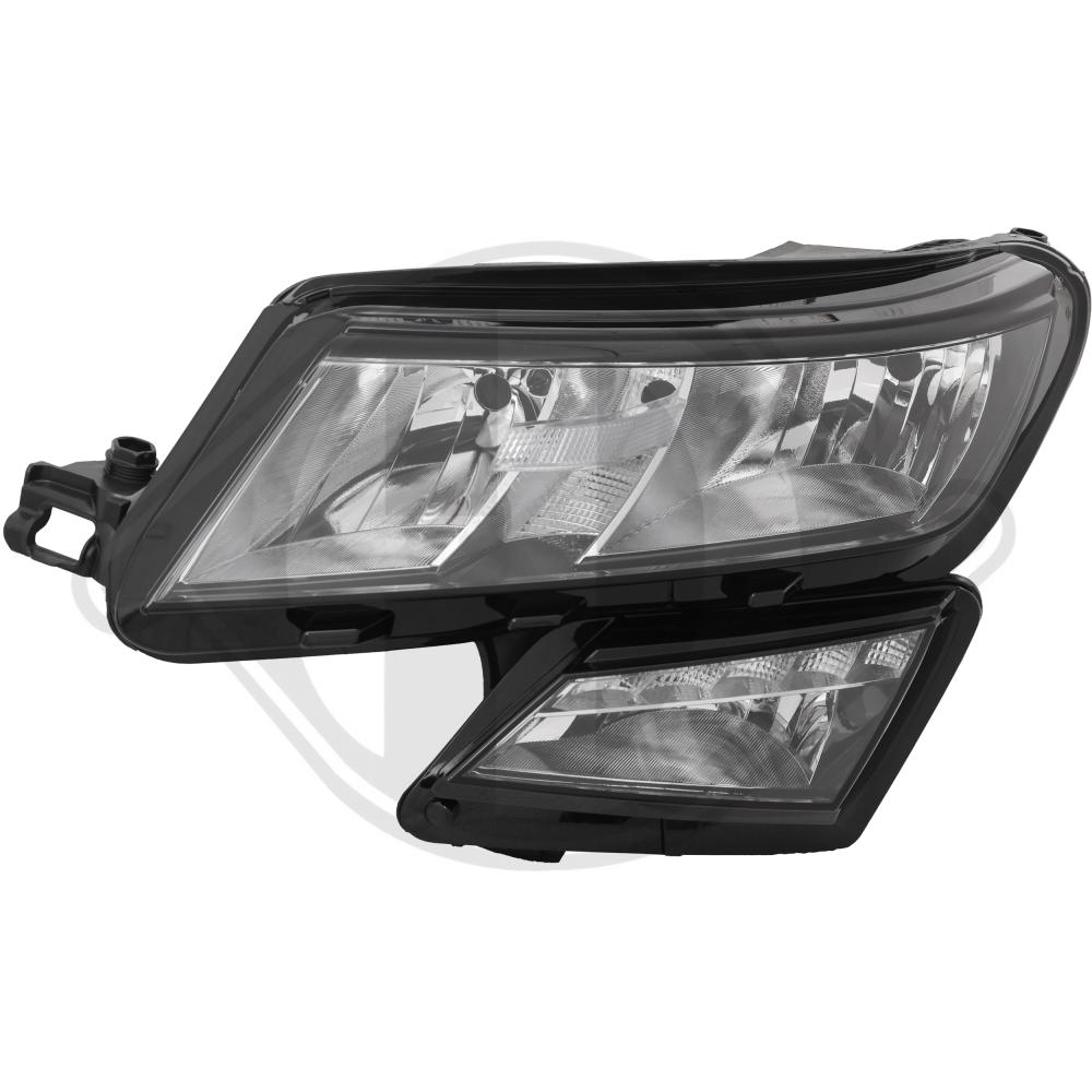 DIEDERICHS Forlygte 7880981 H7/H7 venstre for SKODA