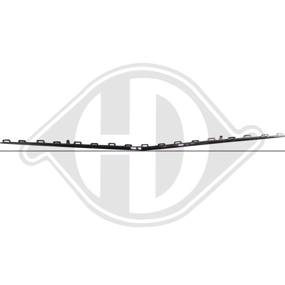 DIEDERICHS Pynte-/beskyttelsesliste, kofanger 1618165 foran for MERCEDES-BENZ