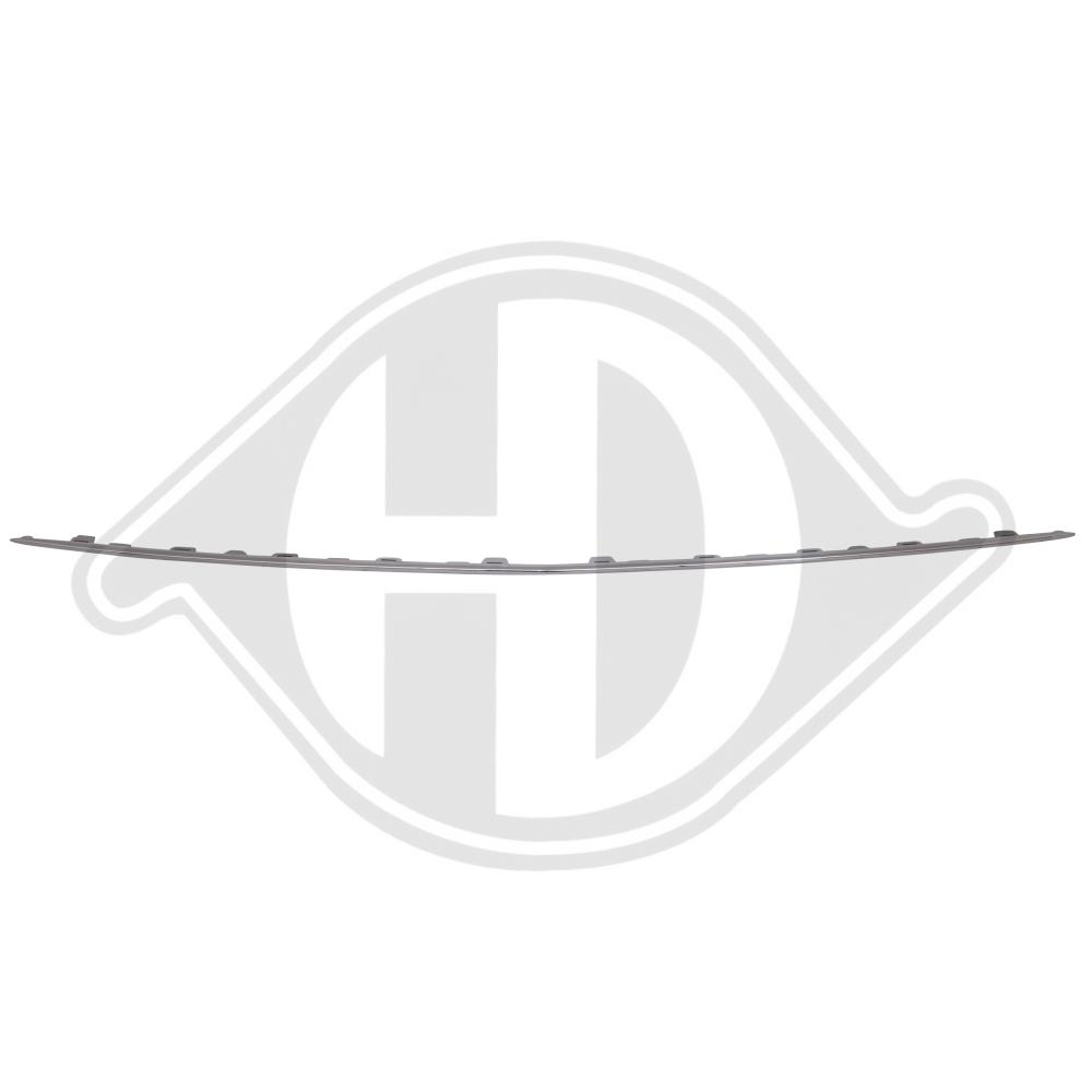 DIEDERICHS Pynte-/beskyttelsesliste, kofanger 1673365 foran for MERCEDES-BENZ
