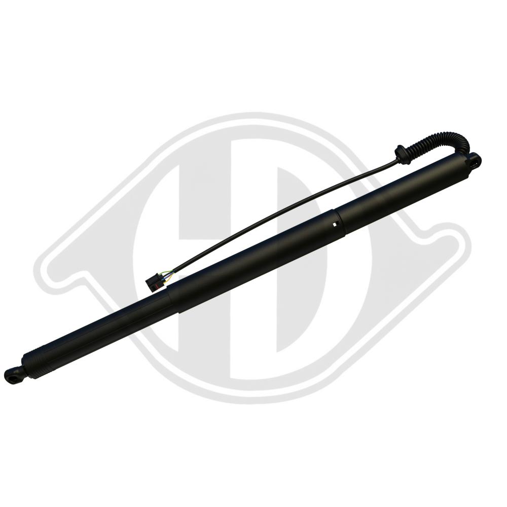 DIEDERICHS Gasfjeder, kuffert-/lastrum 9100649 bagved til venstre for VW
