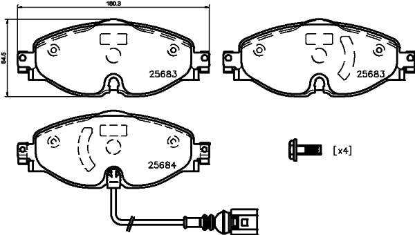 DON Bremseklodser pcp1107 for SEAT VW AUDI (FAW) SKODA (SVW) AUDI VW (FAW) SKODA CUPRA VW (SVW)