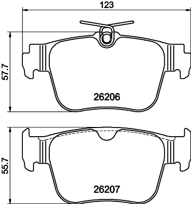 HELLA Bremseklodser 8db355040851 for FORD VW CUPRA