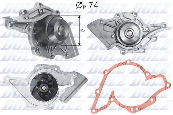 DOLZ Vandpumpe a175 for AUDI
