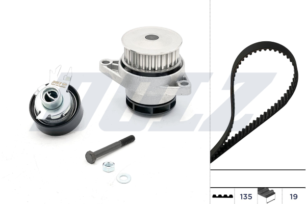 DOLZ Vandpumpe + tandremssæt kd031