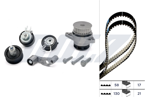 DOLZ Vandpumpe + tandremssæt kd051