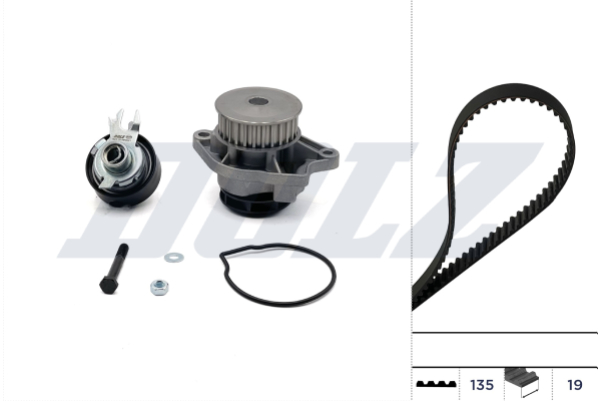 DOLZ Vandpumpe + tandremssæt kd053