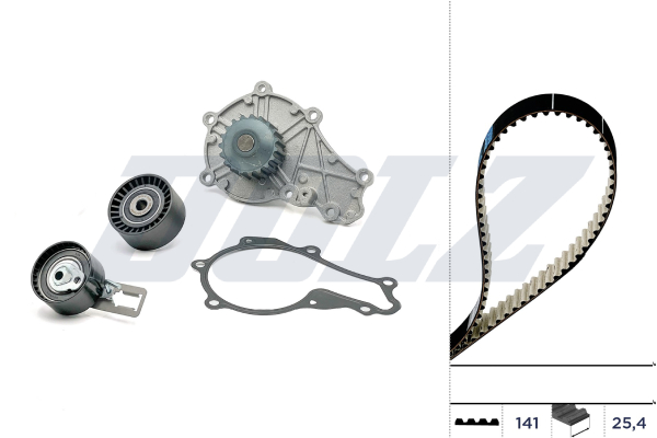DOLZ Vandpumpe + tandremssæt kd079 for CITROËN PEUGEOT