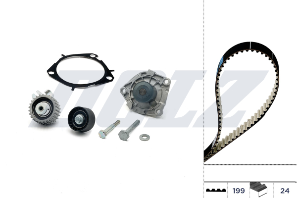 DOLZ Vandpumpe + tandremssæt kd102