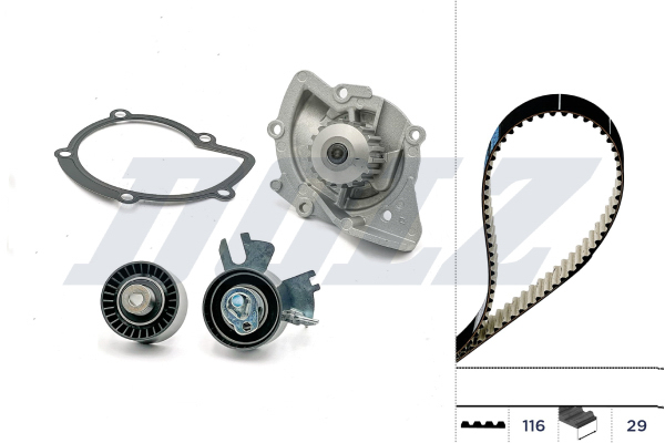 DOLZ Vandpumpe + tandremssæt kd106