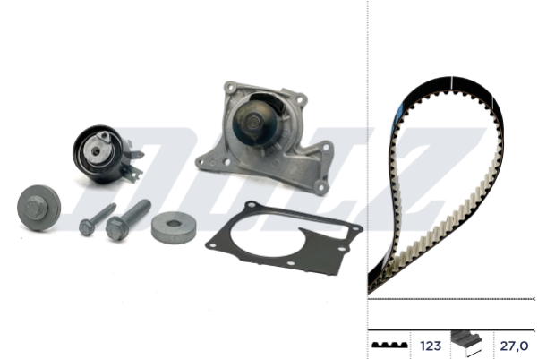DOLZ Vandpumpe + tandremssæt kd103
