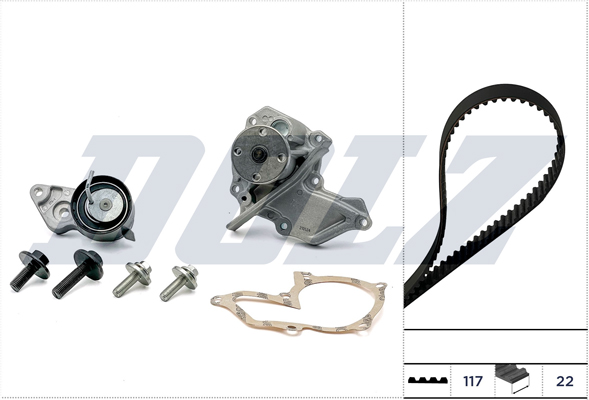 DOLZ Vandpumpe + tandremssæt kd127