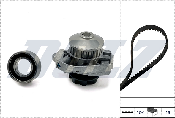 DOLZ Vandpumpe + tandremssæt kd129