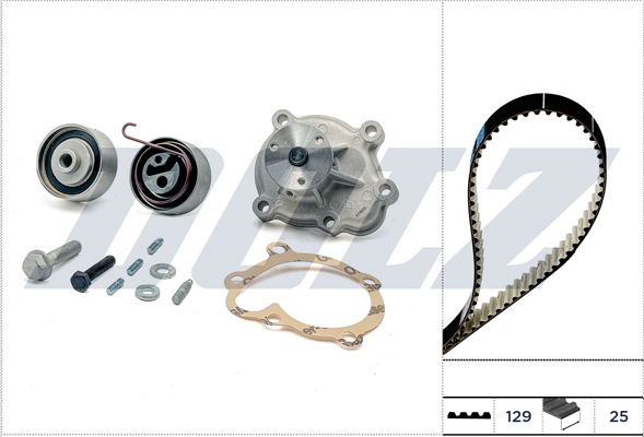 DOLZ Vandpumpe + tandremssæt kd142