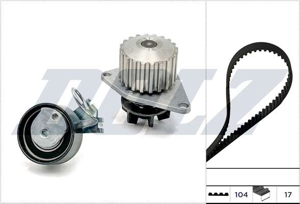 DOLZ Vandpumpe + tandremssæt kd134
