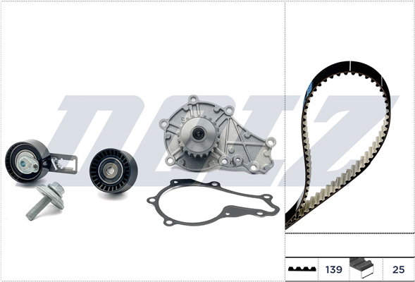 DOLZ Vandpumpe + tandremssæt kd160