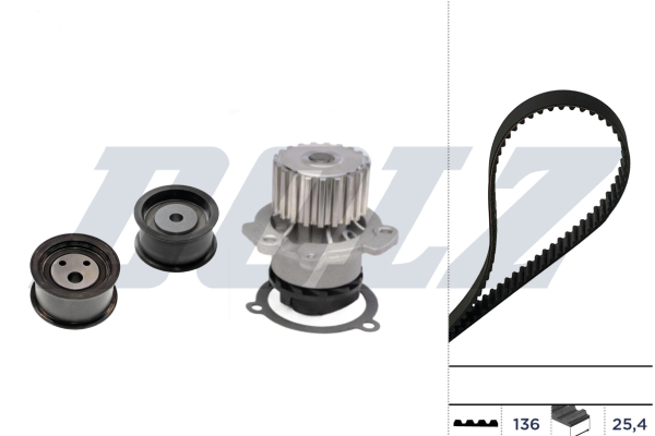 DOLZ Vandpumpe + tandremssæt kd140