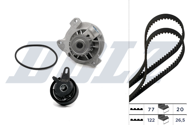 DOLZ Vandpumpe + tandremssæt kd087