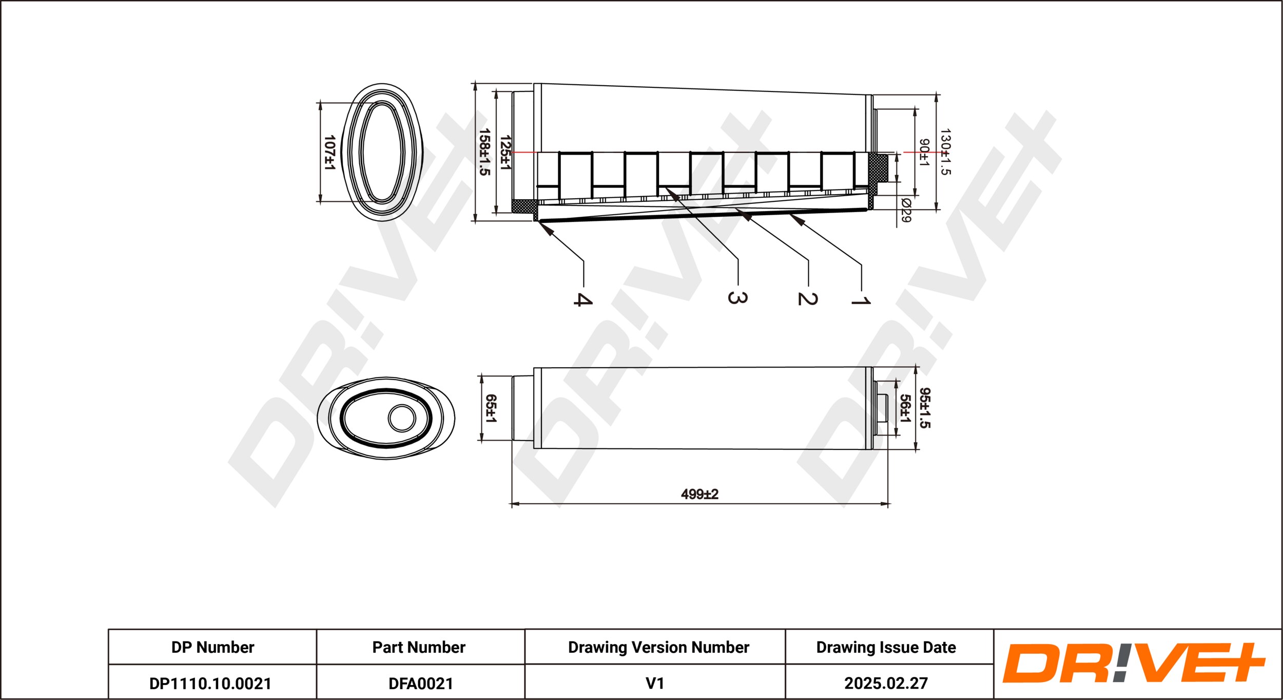 DR!VE+ Luftfilter dp1110100021 Filterindsats outer_diameter_1_mm_978|Yderdiameter 1 [mm]|149 outer_diameter_2_mm_979|Yderdiameter 2 [mm]|97 inner_diam