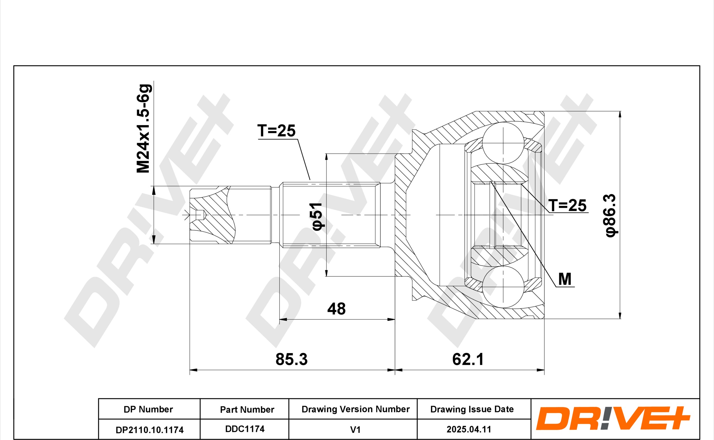 DR!VE+ Ledsæt, drivaksel dp2110101174 for ALFA ROMEO ABARTH