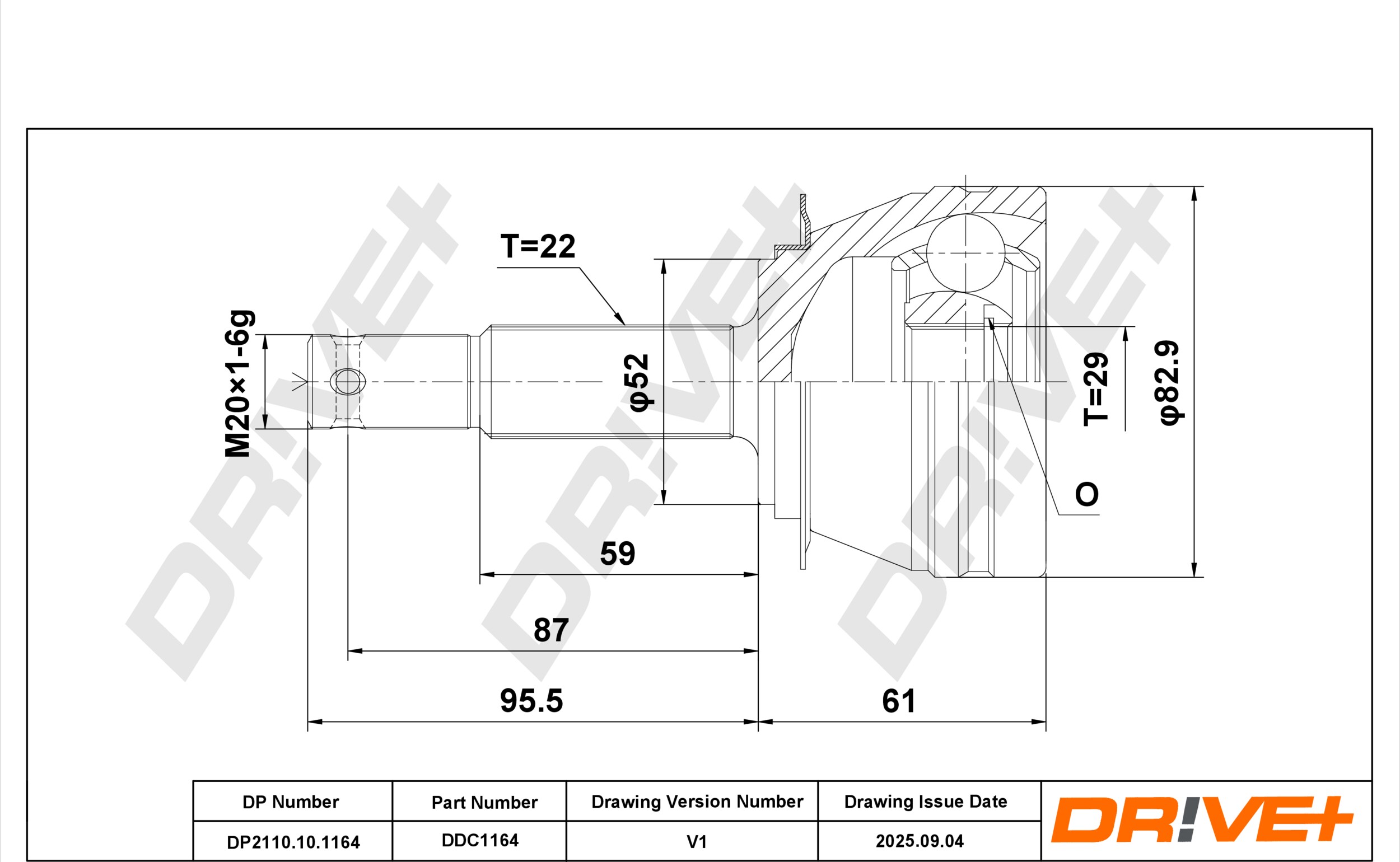 DR!VE+ Ledsæt, drivaksel dp2110101164 for OPEL CHEVROLET DAEWOO