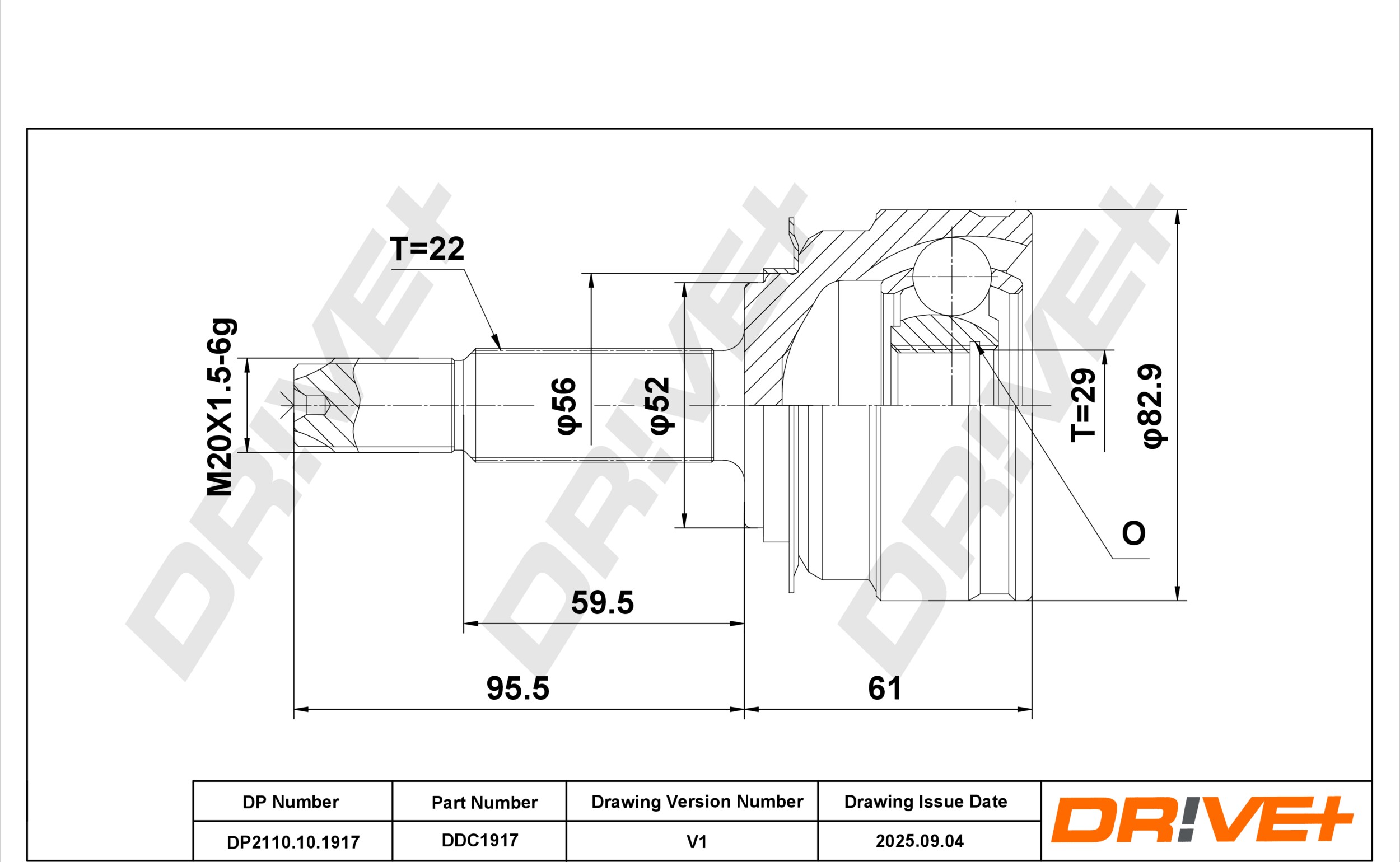 DR!VE+ Ledsæt, drivaksel dp2110101917 for DAEWOO OPEL