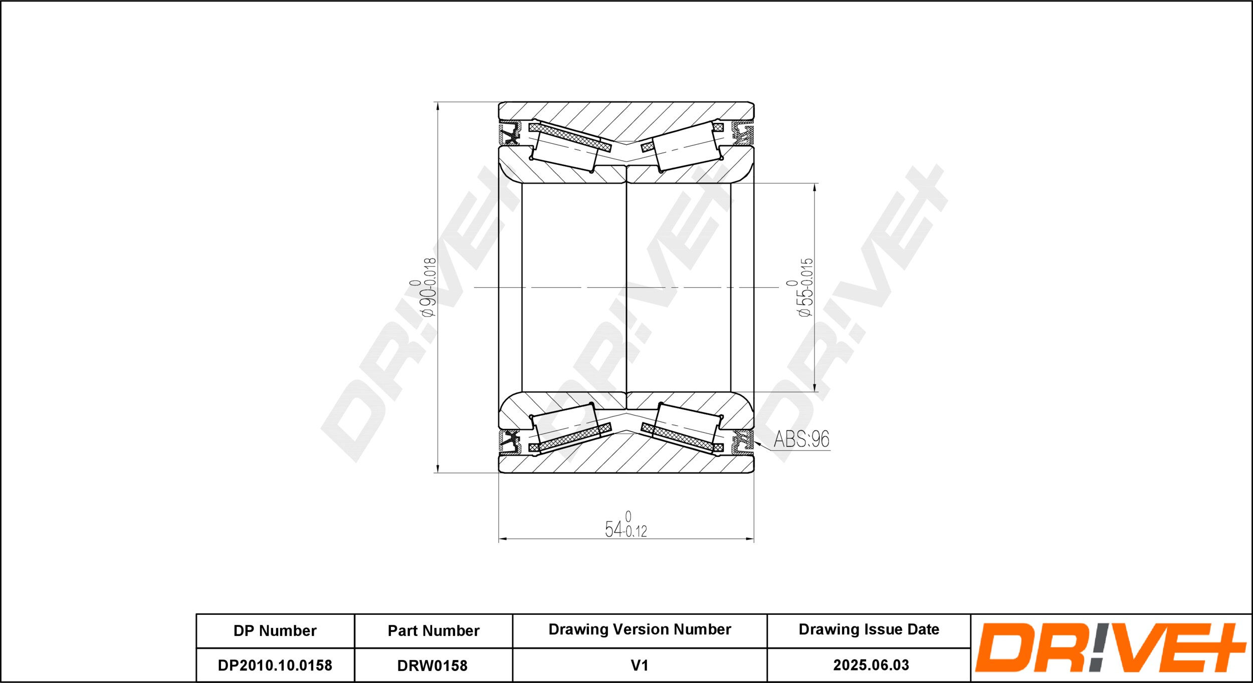 DR!VE+ Hjullejesæt dp2010100158 foraksel for PEUGEOT FIAT IVECO