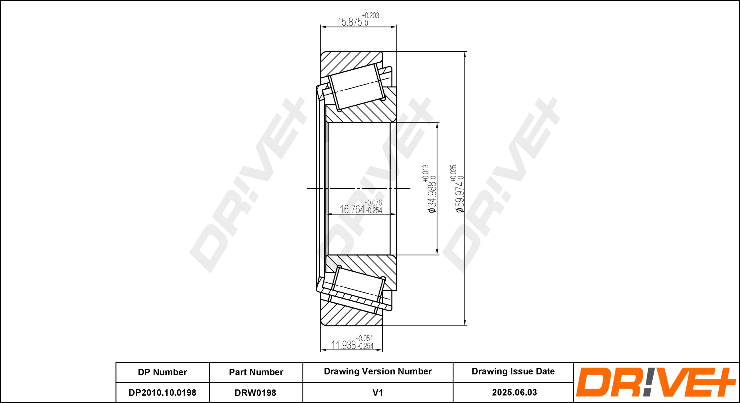 DR!VE+ Hjullejesæt dp2010100198 foraksel for VOLVO SAAB GENERAL MOTORS CHEVROLET DAEWOO MERCEDES-BENZ VW ROVER TOYOTA