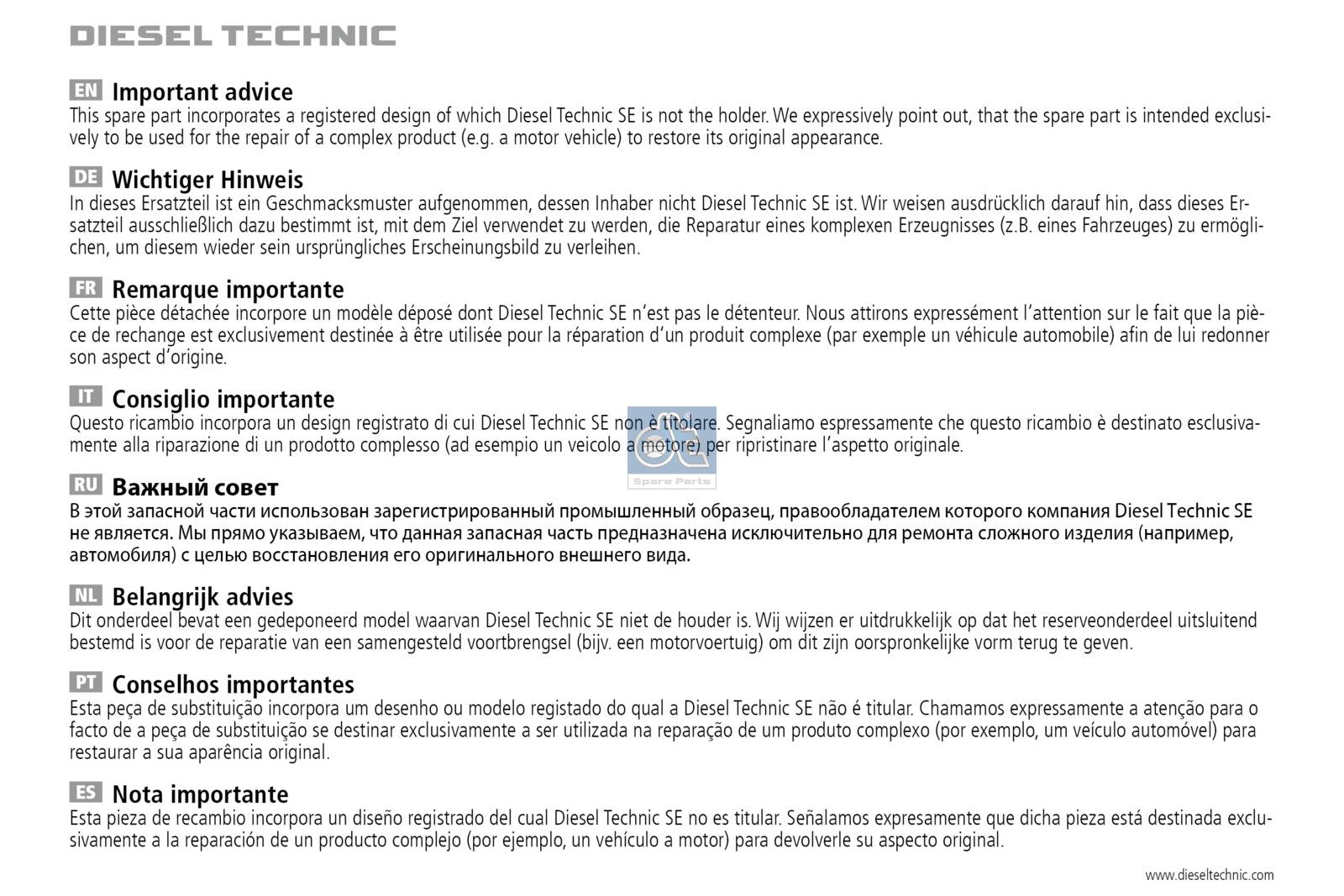DT SPARE PARTS 1.00523