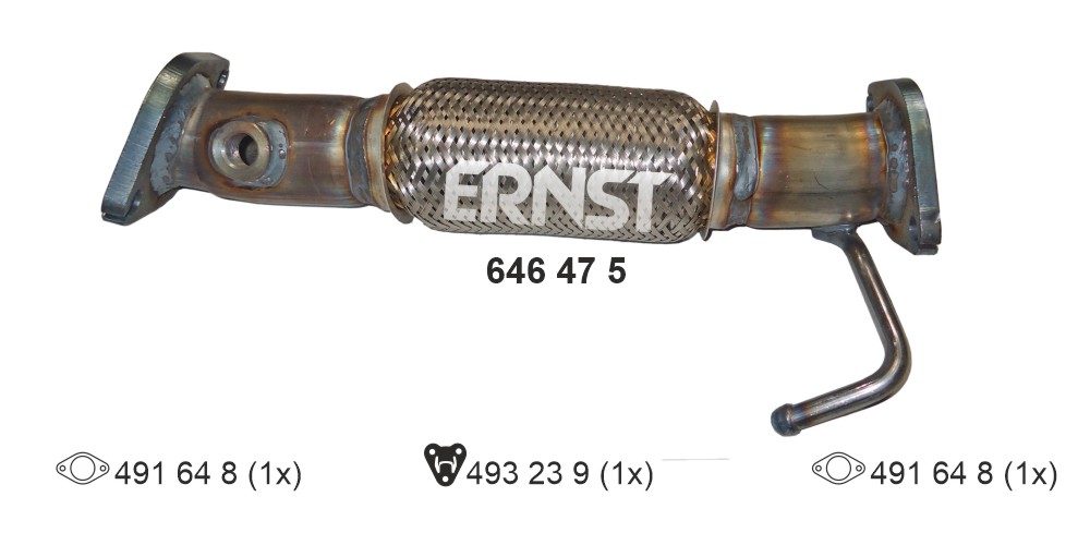 ERNST Udstødningsrør 646475 foran for KIA