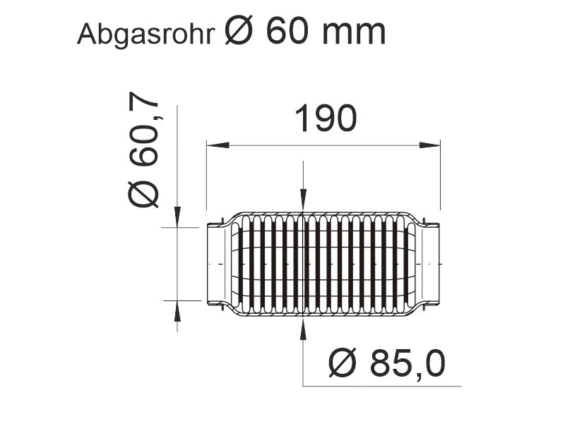 ERNST Fleksrør, udstødningssystem 464079